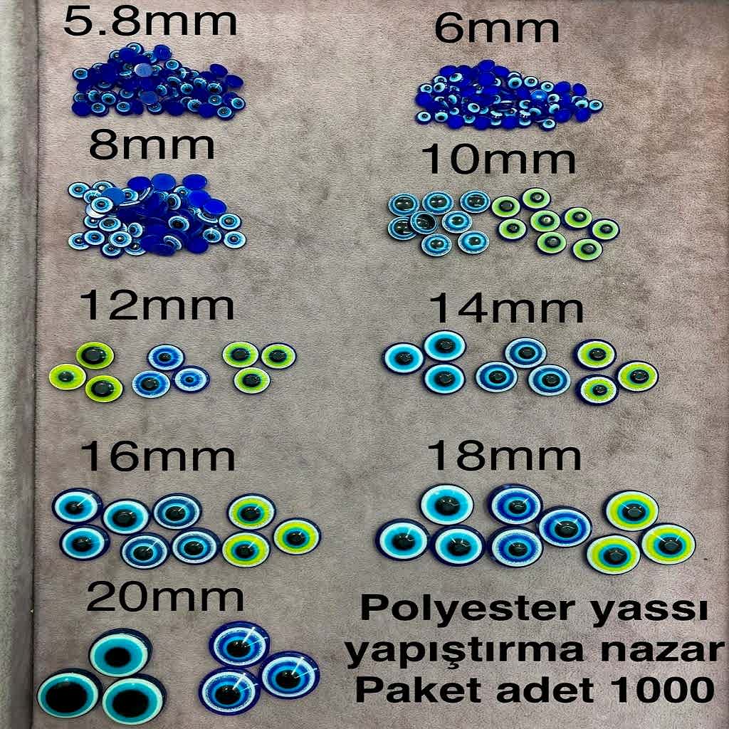 Yassı Yapıştırma Nazar Boncuğu