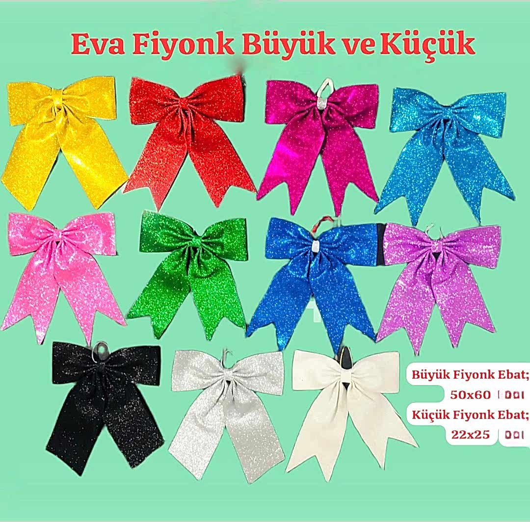 Eva Fiyonk Kurdele Parlak Simli Çam Ağacı Süsü